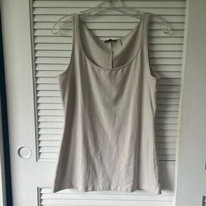 NWOT beige stretchy A line tank top